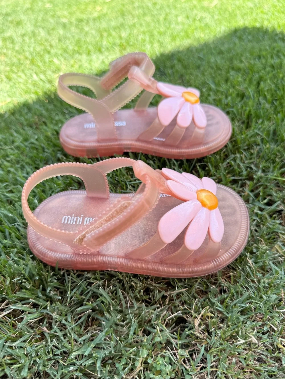 Mini Melissa Daisy Hip Bloom Pink Jelly Sandals Size 6